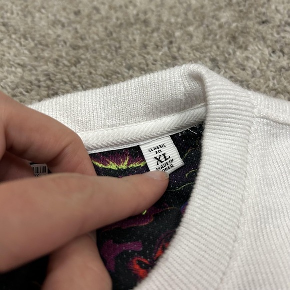 Robert Graham Sweatshirt Mens XL White Thermal Knit Skull Golf Pullover Logo - Picture 4 of 9